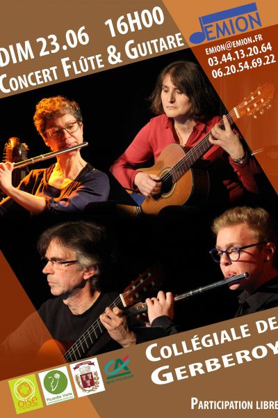 Duo Flûte et Guitare, élève et professeur de l'EMION