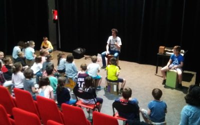 Présentation du Cajon aux élèves de l'école primaire de Songeons